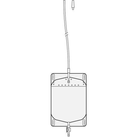 Sauer 710 lábzsák, 0,6 l, STERIL, egyoldali pamut bevonattal