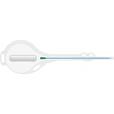 Sauer IQ-CATH 2614 hidrofil fel. katéter szett steril vízpatronnal, 1,0 literes zsákkal, dupla csomagolásban, 43 cm